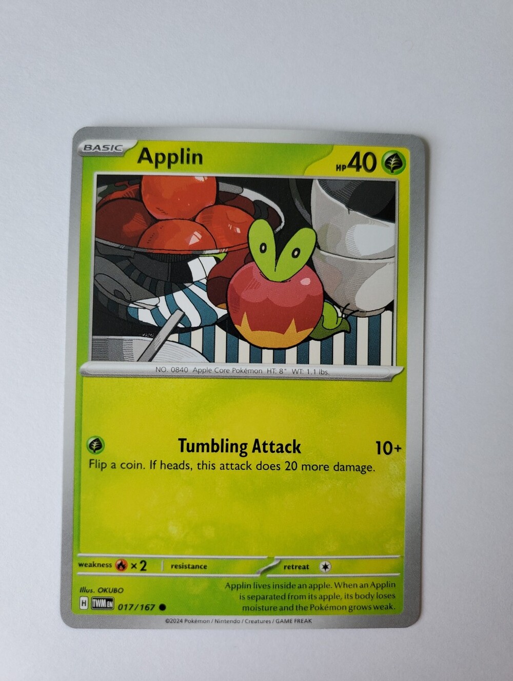 Applin 17/167 | Twilight Masquerade | Common | NM | Pokemon TCG Card